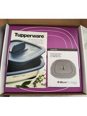Tupperware MicroPro Series Grill Base & Lid Canyon Blue - NEW in Box